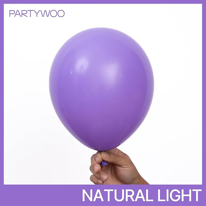 PartyWoo Purple Balloons 140 pcs Different Sizes of 18 12 10 5 Inch Purple Balloon Arch Kit Garland for Birthday Graduation Engagement Wedding Bachelorette Bridal Shower Party Decorations Purple-Y15