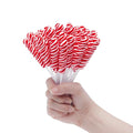 Valentines Day Lollipops Candy - Individually Wrapped Holiday Red Twisty Lollipops Bulk - Valentine Themed Suckers for Party Favor, Goodie Bags, Candy Buffet - Strawberry Flavors, 30 Pack