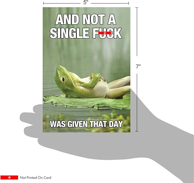 NobleWorks Funny Birthday Greeting Card with 5 x 7 Inch Envelope (1 Card) Bday Not A Single F 8032