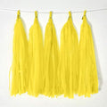 Yellow Tissue Paper Tassel Garland DIY Hanging Paper Decorations for Party, Wedding, Festival, Baby Shower - 20PCS (Deep Yellow-35CM)