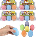 24-Pack Easter Egg Chalk, Sidewalk Chalk for Kids, Easter Basket Stuffers Gifts Fillers, Perfect For Easter Egg Hunt, Party Favors, 2.5" Inch