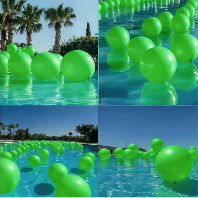 50 Pcs Giant Green Latex Balloon Kit - Mixed Sizes 18", 24", 36" for St. Patrick’s Day, Christmas, Earth Day, Baby Shower, Spring/Summer Outdoor Party & Events