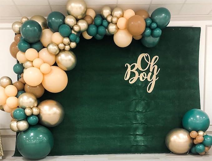18 Inch Emerald Green Large Balloons - 35Pcs Thick Hunter Green Balloons Big Round Dark Green Latex Party Balloons for Birthday Anniversary Baby Shower Gender Reveal Themed Party Decorations