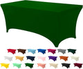 Utopia Kitchen Spandex Tablecloth 1 Pack[6FT, Emerald Green] Tight, Fitted, Washable and Wrinkle Resistant Stretch Rectangular Patio Table Cover for Event, Wedding, Banquet & Parties[72Lx30Wx30H Inch]