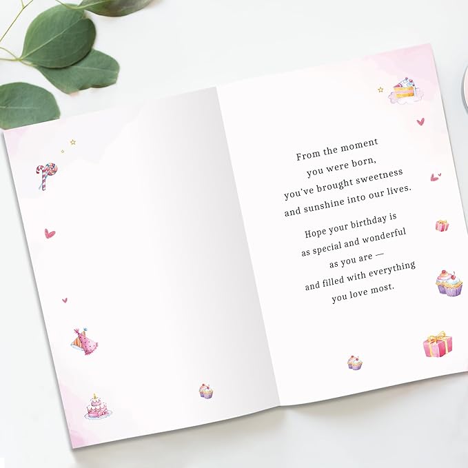 Daughter Birthday Card, Funny Birthday Card for Daughter from Mom Dad– 8x5.3 Inches, Double-Sided