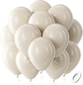 Bezente White Sand Latex Party Balloons - 100 Pack 12 inch Round Helium Sand White Boho Balloons for Easter Engagement Birthday Wedding Bridal Shower Gender Reveal Party Decoration