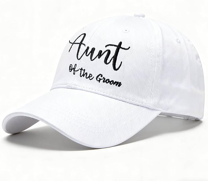 Adjustable Embroidered Hat for Bridal Shower Wedding Engagement Anniversary Honeymoon Newlyweds Couples Gifts