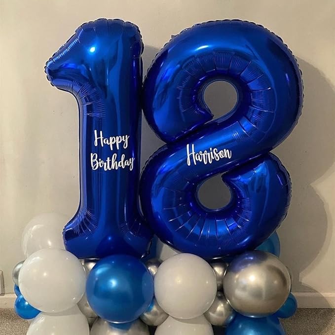 40 inch Navy Blue Number Balloon Dark Blue 7 Balloons Giant Foil Helium Balloons Blue Number 7 Balloon for 7th Birthday Party Decorations