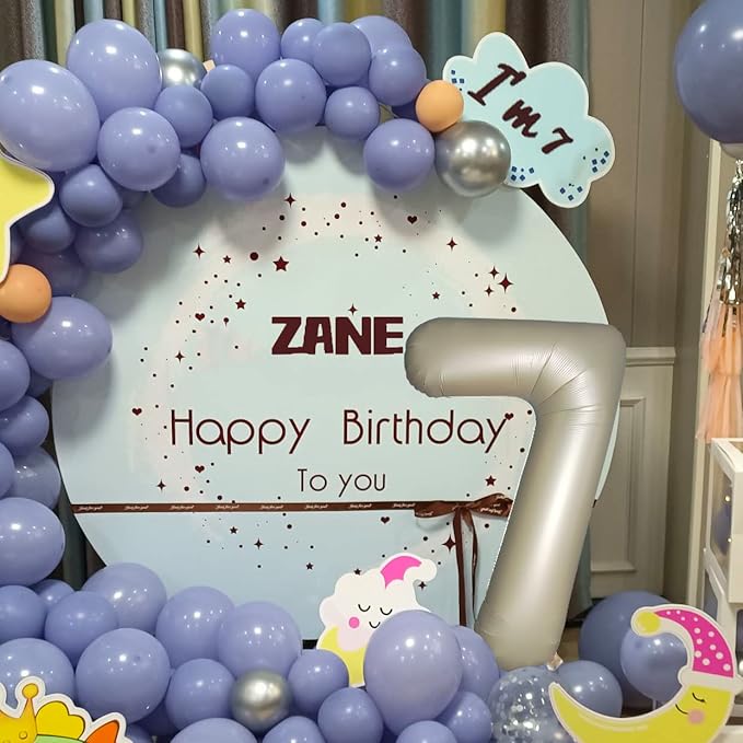 Number 7 Balloons White Sand Seven Balloon for 7 Year Old Birthday Decorations 40 Inches Cream White Large Numbers 7th Birthday Party Nude Ballons Beige 7 Digital Neutral Balloon Pearl White 7