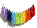 14in 21pcs Rainbow Paper Tassel DIY Hanging paper decorations Party Garland Decor for Party Decorations Wedding,Festival,Baby Shower Decoration 21PCS (Rainbow Tassels 7 Colors 21 PCS)