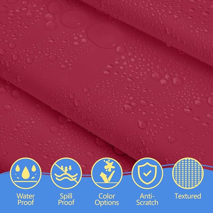 8-Count Red Disposable Plastic Tablecloths Rectangle 54x108 Inch - Extra Long Waterproof Banquet Table Covers for Parties & Catering