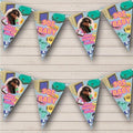 Nostalgia Novelty 90'S Theme Gadgets Photo Personalized Birthday Party Bunting - Hanging Party Decoration - Birthday Party Banner Garland | Decorative Party Supplies