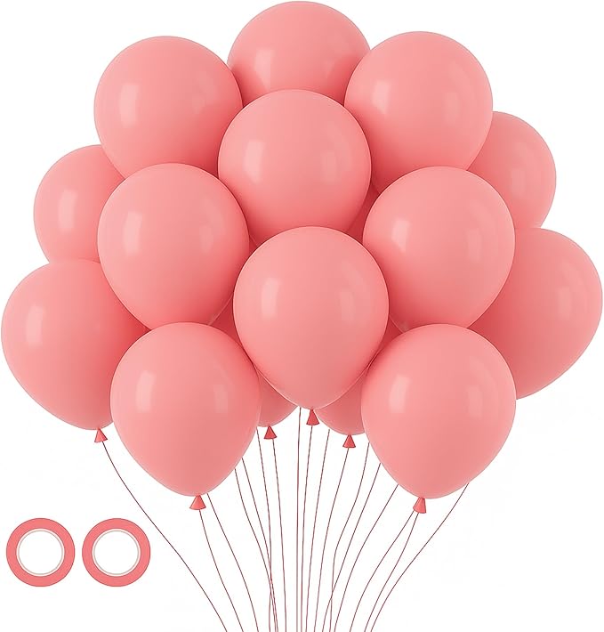 105pcs Retro Pink Balloons 12inch Party Latex Balloons for Boys Girls Birthday Baby Shower Gender Reveal Wedding Sunflower Party Decorations