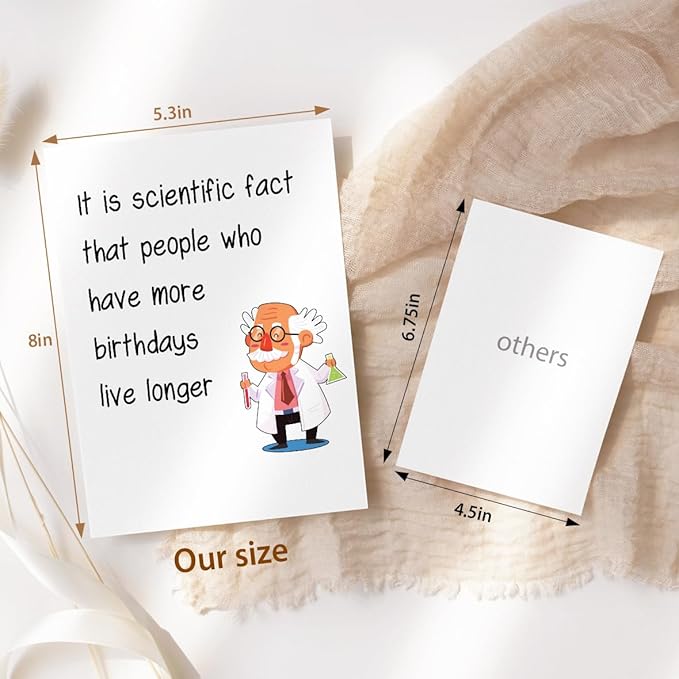 Funny Birthday Cards for Men, Birthday Cards Funny, Humorous Birthday Card for Husband, Men Birthday Gift Ideas, Happy Birthday Decorations for Man