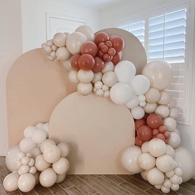 White Sand Balloons 12inch, 62pcs Nude White Latex Balloons, Matte Off White Cream Beige Balloon for Party Decorations Supplies or Arch Decor, Helium Balloons for Birthday, Wedding, Baby Shower