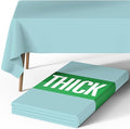 Pureegg Rectangle Table Cloth 60" x 84" – Durable Polyester Tablecloth Offers Reusable & Washable Protection, Ideal for Outdoor Party, Picnic, Wedding, Banquet and Birthday, Baby Blue
