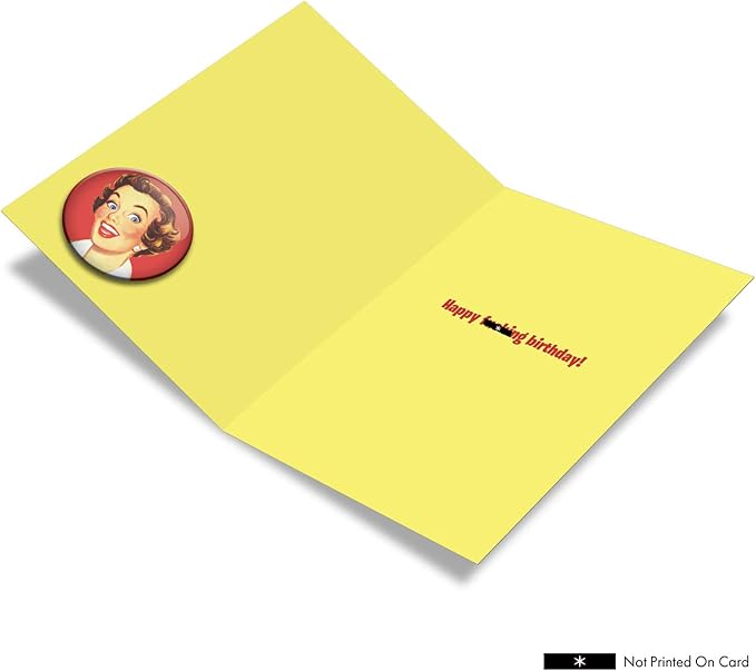 NobleWorks - Humorous Birthday Greeting Card with 5 x 7 Inch Envelope (1 Card) Bday Bad Attitude Birthday 5567
