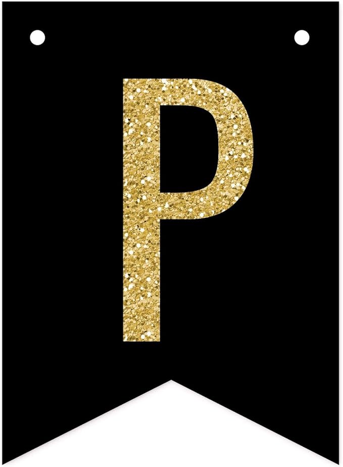 Andaz Press Faux Gold Glitter on Black Alcohol Party Banner Decorations, Pop The Bubbly She Got a Hubby, Champagne, Approx 5-Feet, 1-Set, Wedding Bridal Shower Bachelorette Hanging Pennant Decor