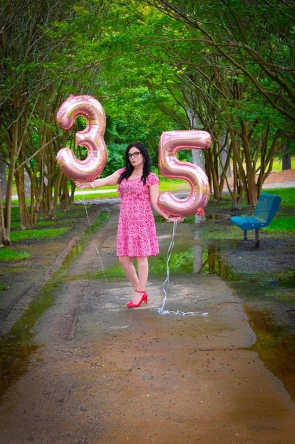 Numbers Balloon 3, 40 Inch Large Pearl Pink Balloon for Three Year Old Birthday Decor, 3 13 30 31 Birthday Party Decorations for Wedding Supplies