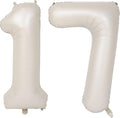 40 In Cream white Number Balloons Helium Foil Mylar Balloon Birthday Party banquet Decoration Digital 17