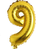 16" Alphabet Letter and Number Balloons Set Package, Aluminum Hanging Foil Film banner Mylar Balloon for Birthday Party Decoration Custom Word (A-Z, 0-9 Gold) (16 inch 9 Gold)