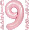 SUWEN 40 Inch Pink Large 9 Number Balloons Big Foil Helium Number Balloons 0-9 Jumbo Happy 9th Mylar Birthday Party Decorations for Girl Anniversary Party Supplies