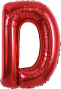 TONIFUL 40 Inch Large Bright Red Letter Balloons A-Z, Giant Jumbo Helium Foil Mylar Big Letter D Balloons for Birthday Party Anniversary Wedding Decorations