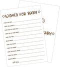30 PCS Cute Bear Wishes for Baby Baby Shower Game for Boy Girl, Double-Sided Games Gender Neutral Gender Reveal Party Supplies & Decor-C16