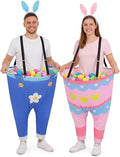 2 Sets Easter Granny Pants Outdoor Games, Giant Granny Cute Pants with Egg Balls & Bunny Ear Headbands, Funny Spring Yard Tossing Game for Adults Family Party Gathering (Cute Style)