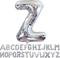 Silver Letter Z Balloons 40 inch Large Alphabet Z Balloons Silver Helium Foil Letter Balloon Banner for Birthday Party Anniversary Wedding Decoration