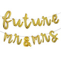 Multicolor Future MR & MRS Balloon Banner Bride and Groom Party Decorations for Bridal Shower and Engagement Party (L Future MR & MRS Gold)