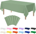 Kopokita 6PCS Sage Green Plastic Tablecloths 54 x 108 Inch, Disposable Table Cloths Rectangle Party Table Covers