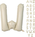 Biapian 40 Inch Giant Cream Foil Balloons, Big Single Alphabet A-Z, Beige Large Aluminum Balloons Helium for Birthday, Baby Shower, Wedding, Anniversary Party Decoration