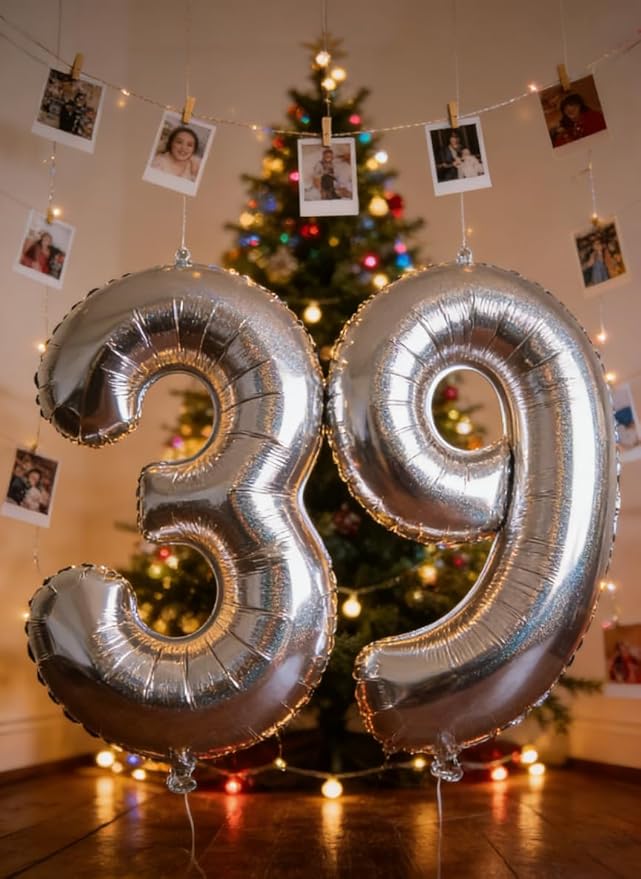 Laser Silver 6 Balloon, Number Balloons 40 Inch, 6th Balloons for Birthday Decorations, Laser Silver Party Supplies 6 Birthday Balloon, Number 6 Balloon