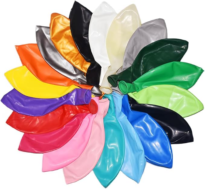 40 Pcs Giant Balloons 36 Inch Latex Large Assorted Color Bulk Balloon 20 Kinds Colors for Birthday Wedding Carnival Anniversary Party Decorations