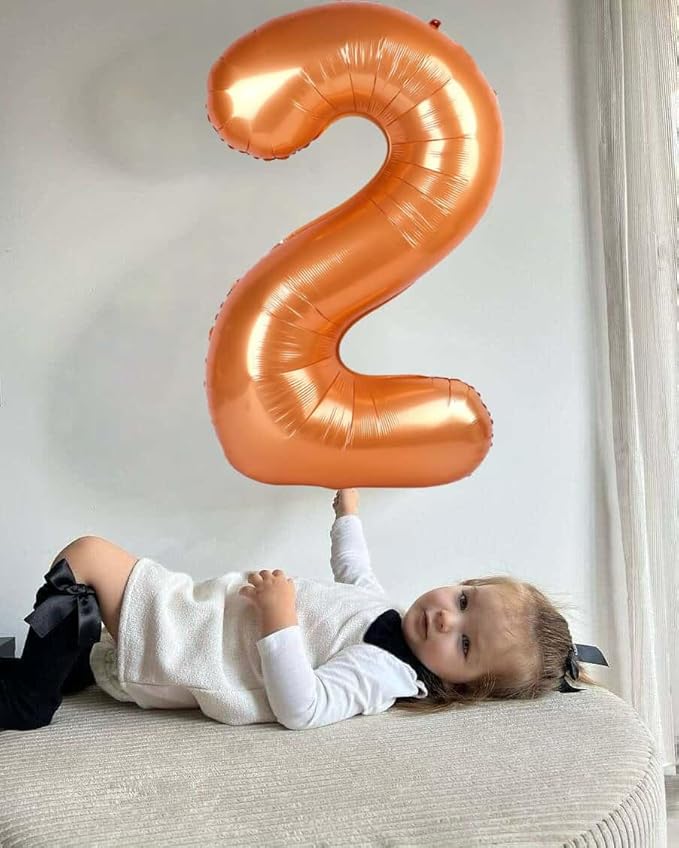 Orange 9 Balloon, Number Balloon 40 Inch, Orange Party Decorations, Giant Birthday Decorations for 9th 19th 29th 90th, Number 9 Balloon