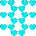 9 Pack Heart Shaped Sunglasses Rimless Heart Glasses for Bachelorette Party Birthday Decorations Party Favors
