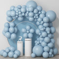 Dusty Blue Balloons Different Sizes Double Stuffed Balloon Garland 18 12 10 5inch Latex Slate Balloon Pastel Blue Balloon Arch Kit for Neutral Birthday Party Decoration Baby Shower