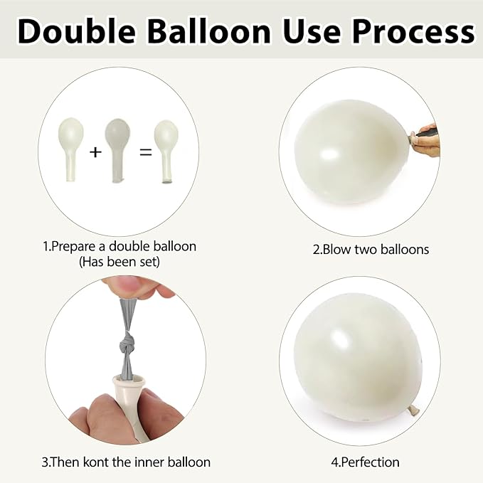 Black Gold White Balloons Arch Kit - 129 pcs Double Stuffed Pearl Sand White Black Chrome Gold with Confetti Balloon Garland for Birthday Graduation Father's Day New Year's Party Decoration