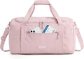 BAGSMART Travel Duffel Bags for Women, 32L Gym Duffle Bag with Laptop Compartment, Carry On Weekender Overnight Bag, Shoe Bag, PVC Wet Pocket, Pink