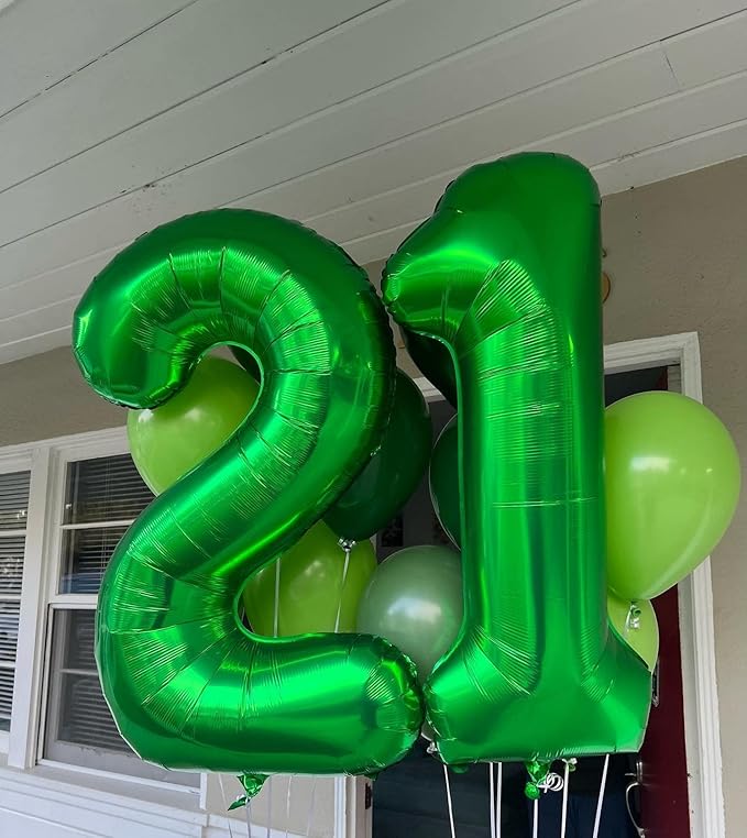 40 Inch Green 1 Balloon for First Birthday, 1st Number Balloons Birthday Decorations for Girl Boy Kids Toddler Baby, One Giant Number 1 Balloon, St. Patrick's Day Decorations