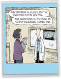 NobleWorks - 1 Big Funny Birthday Card Cartoon (8.5 x 11 Inch) - Jumbo Comic Humor, Group Greeting Card with Envelope - Squeaker Toy J2624BDG