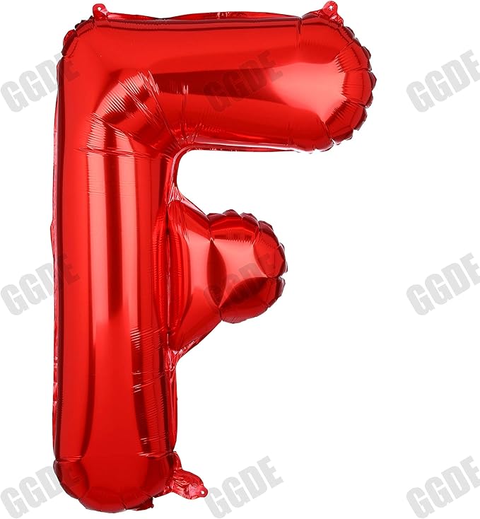 40 Inch Big Red Letter Balloons Foil Mylar Wedding Bachelorette Wedding Birthday Bridal Shower Anniversary Celebration Graduation Party Decoration Alphabet F (A-Z)