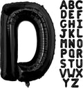 Black Letter D Balloons, 40 Inch Alphabet D Letter Balloons Foil Mylar Big Letter Balloons for Birthday Party Anniversary New Year Graduation Wedding Decorations