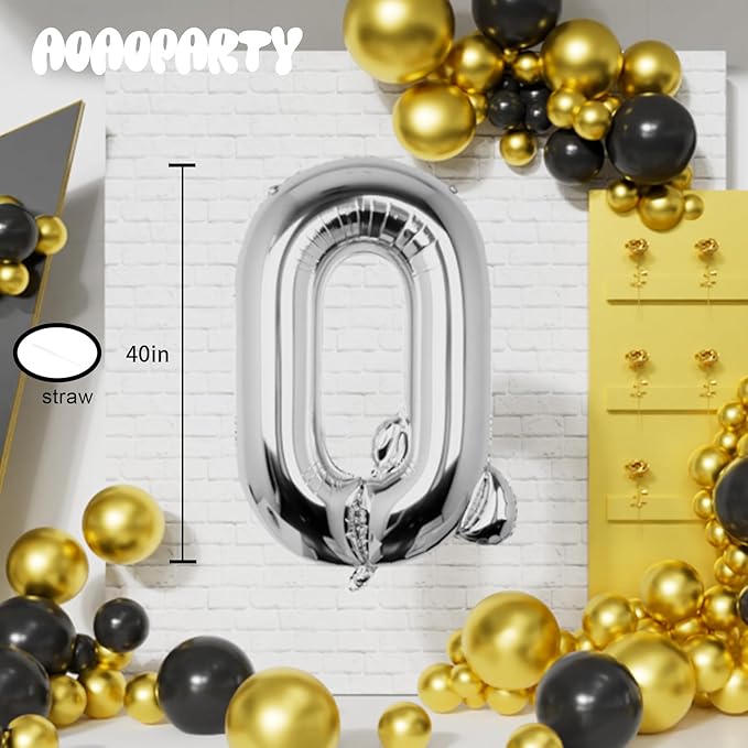 Letter Balloons 40Inch Large Giant big Foil Mylar Silver Balloons Q for Birthday Party Decorations