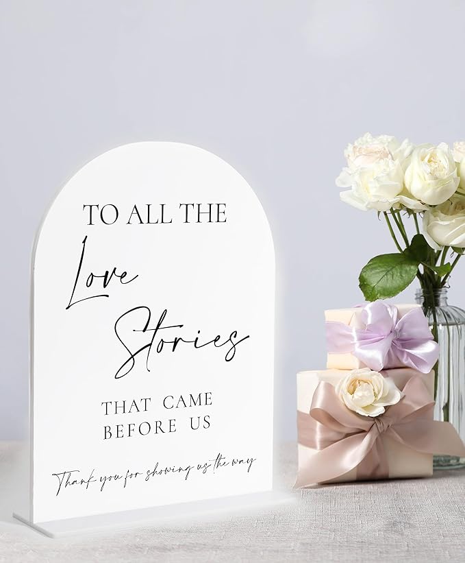 Generations Of Love Wedding Sign, White Arch Acrylic Wedding Sign, Wedding Signs for Ceremony and Reception, Bridal Shower Decorations, Engagement Party Decor, Centerpiece Table Decorations Party-27