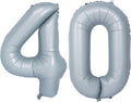 40 In Matte gray Number Balloons Helium Foil Mylar Balloon Birthday Party banquet Decoration 40