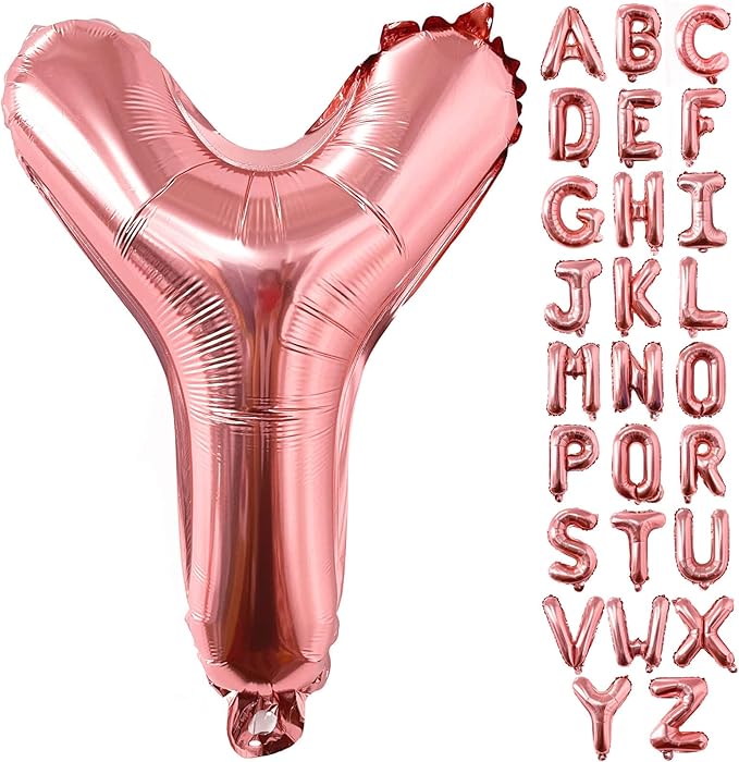 Lovoir 40 Inch Large Rose Gold Letter Y Balloons Big Size Jumbo Mylar Foil Helium Balloon for Birthday Party Celebration Decorations Alphabet Rose Gold Y