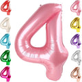 40 Inch Large Numbers Balloon, 4 Pearl Pink Ballon for 4th 14 40 44 Birthday Party, Balloon 4 Number for Graduations Wedding Supplies