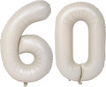 40 In Cream white Number Balloons Helium Foil Mylar Balloon Birthday Party banquet Decoration Digital 60